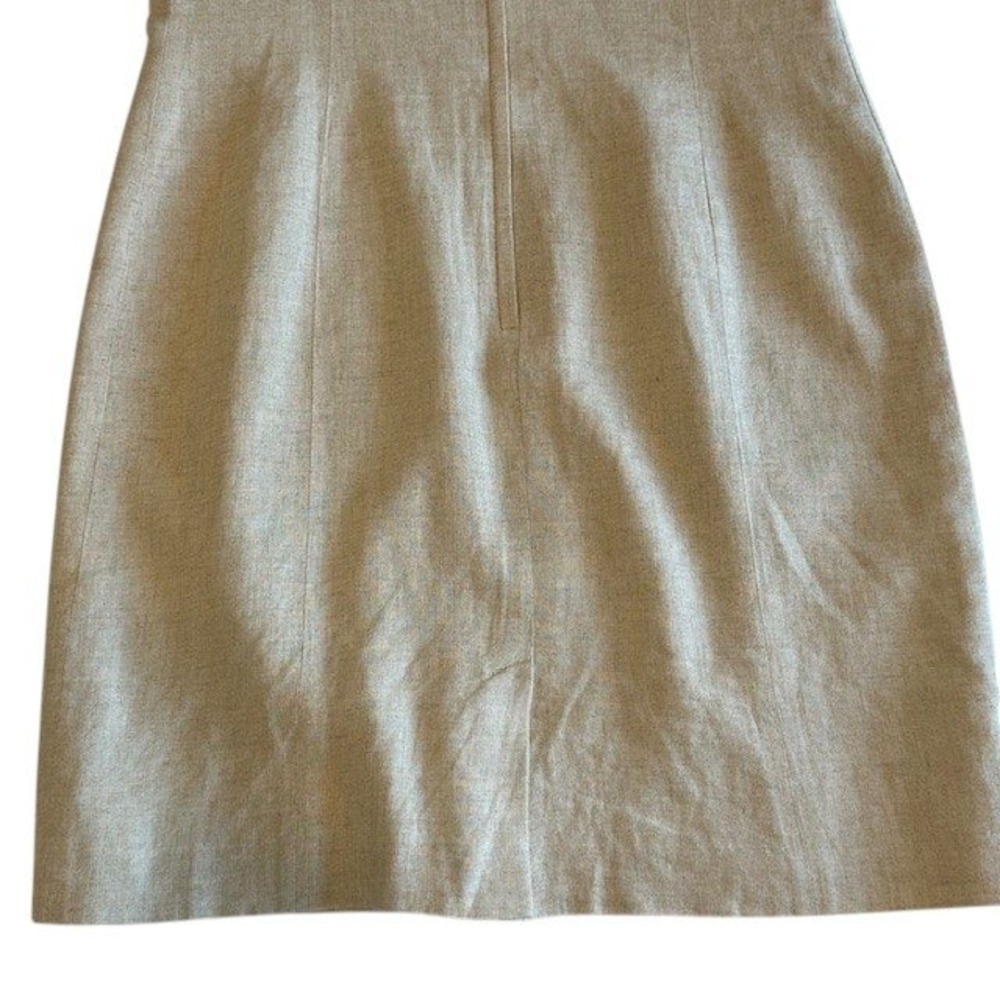 Bice Sag Harbor Dress 55% Linen Sleeveless Sheath Career Party Beige Dress Sz‎ 8 - Picture 11 of 13